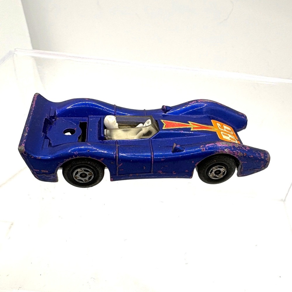 Vintage 1971 Matchbox Superfast Blue Shark No 61 Lesney Made in England Blue